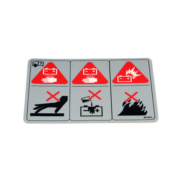 Hustler OEM 601815 - BATTERY WARNING DECAL - Hustler Original Part