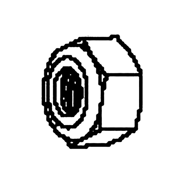 Husqvarna OEM 597434101 - Nut Lock Nut M6 Nyloc Insert H - Husqvarna Original Part