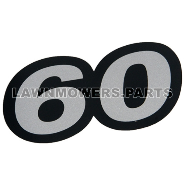 Hustler OEM 786277 - DECAL 60 DECK ID - Image 1 Hustler OEM 786277 - DECAL 60 DECK ID - Image 1