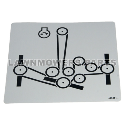 Hustler OEM 605251 - DECAL BELT ROUTING - Image 1