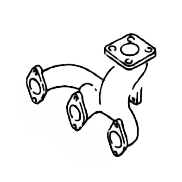 Hustler OEM 135616400 - MANIFOLD EXHAUST - Image 1 Hustler OEM 135616400 - MANIFOLD EXHAUST - Image 1