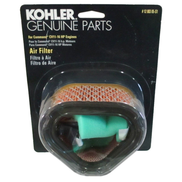 Kohler OEM 12 883 05-S1 - KIT AIR FILTER/PRE-CLEANER - Kohler Original Part - Image 1 Kohler OEM 12 883 05-S1 - KIT AIR FILTER/PRE-CLEANER - Kohler Original Part - Image 1