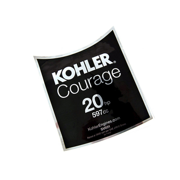Kohler OEM 20 113 87-S - LABEL 20 HP (SV601) COURAGE - Kohler Original Part - Image 1