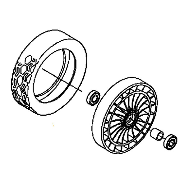 Honda OEM 42700-VK6-701ZA - WHEEL REAR NH462R -  Honda Original Part  ** SUPERSEDED TO 42700-VK6-702ZA **