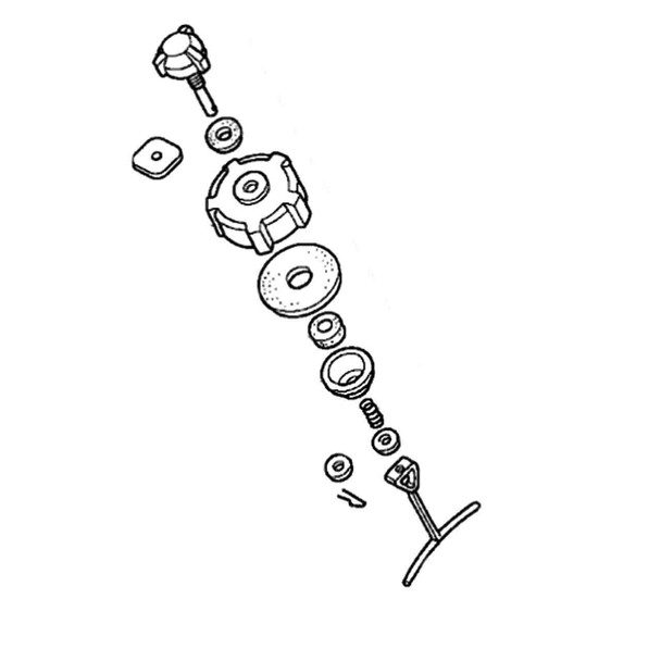 Honda OEM 17620-ZV0-040 - CAP ASSEMBLY FUEL TANK -  Honda Original Part  ** SUPERSEDED TO 17620-ZV0-050 **