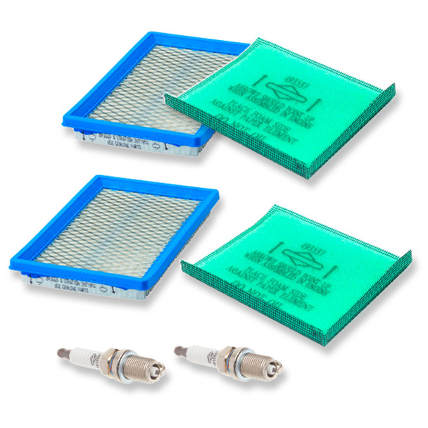Briggs and Stratton OEM 1150-KD2 - 595030 AIR FILTER 493537S AIR FILTER FOAM 491055S SPARK PLUG DOUBLE KIT - Briggs and Stratton Original Part