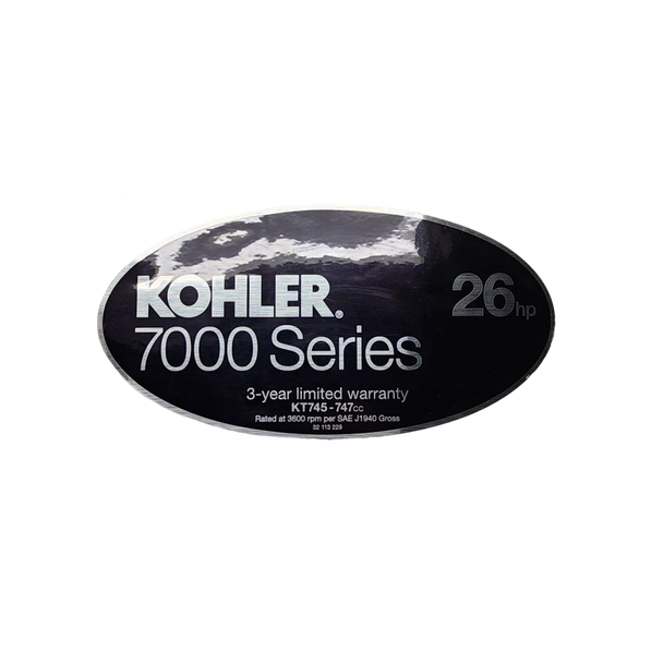 Kohler OEM 32 113 229-S - LABEL; 7000 SERIES KT745 (26 H - Kohler Original Part