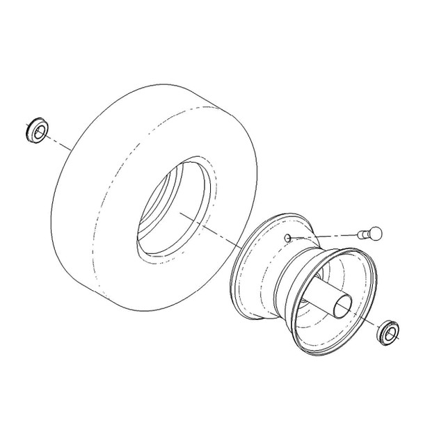 TORO 133-4428 - TIRE AND WHEEL ASM - Original OEM part TORO 133-4428 - TIRE AND WHEEL ASM - Original OEM part