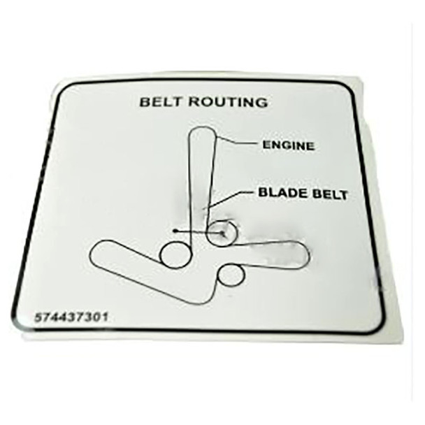 Husqvarna OEM 574437301 - Decal Belt Routing - Husqvarna Original Part