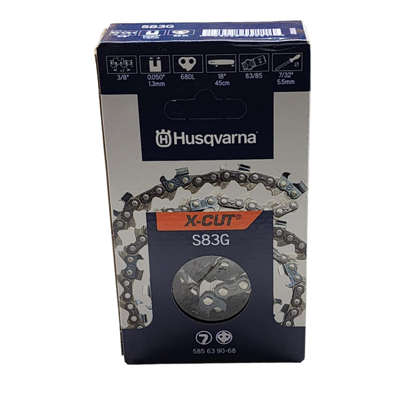 Husqvarna OEM 585639068 - 18" Chain S83G 3/8" .050 68Dl - Husqvarna Original Part