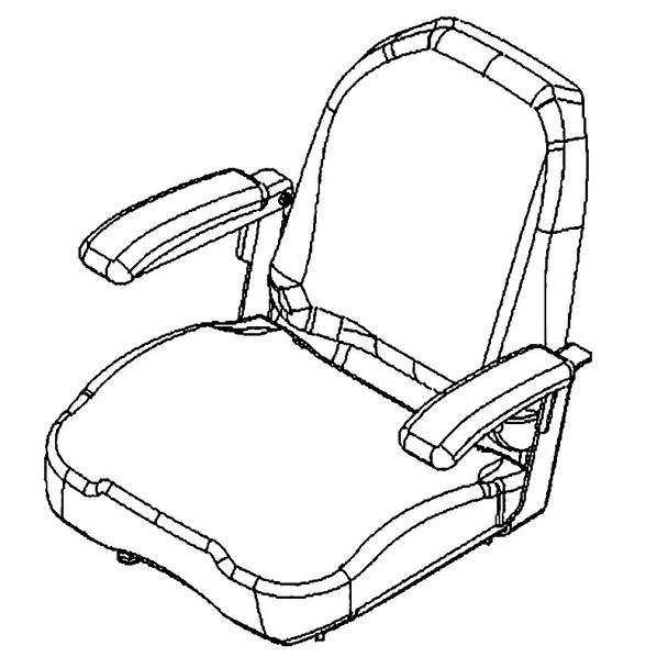 Husqvarna OEM 536037702 - Milsco Seat 18" Redmax - Husqvarna Original Part