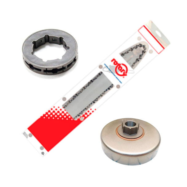 18" Bar Chain And Complete Drum Sprocket Kit For SHINDAIWA 493 Chainsaw