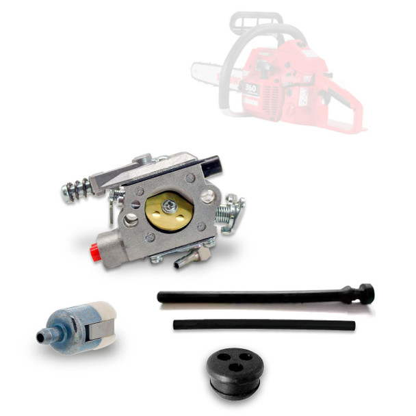 SHINDAIWA 360T COMPLETE CARBURETOR FUEL FILTER-GROMMET-LINES KIT OEM