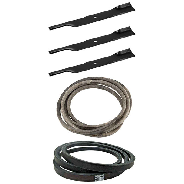 Hustler Fastrak 54" 797696 Blades x3 & Belts Kit OEM (H-F-CW) Hustler Fastrak 54" 797696 Blades x3 & Belts Kit OEM (H-F-CW)