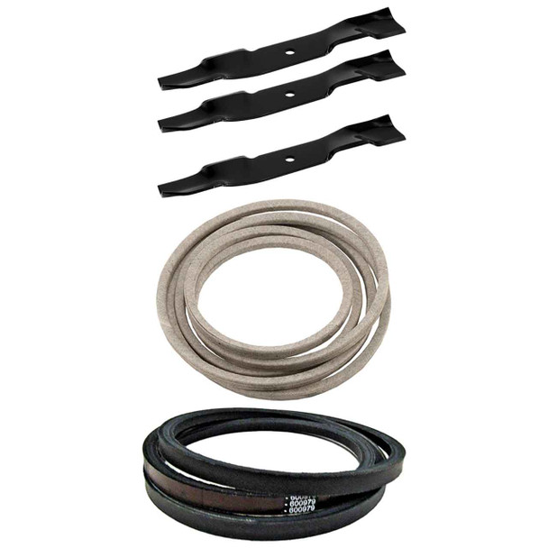 Hustler Fastrak SD 48" Blades x3 & Belts Kit OEM (MUL-F-CW) Hustler Fastrak SD 48" Blades x3 & Belts Kit OEM (MUL-F-CW)