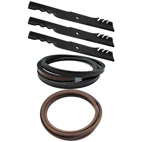 Hustler Fastrak SD 60" Blades x3 & Belts Kit OEM (GAT-F-CW) Hustler Fastrak SD 60" Blades x3 & Belts Kit OEM (GAT-F-CW)