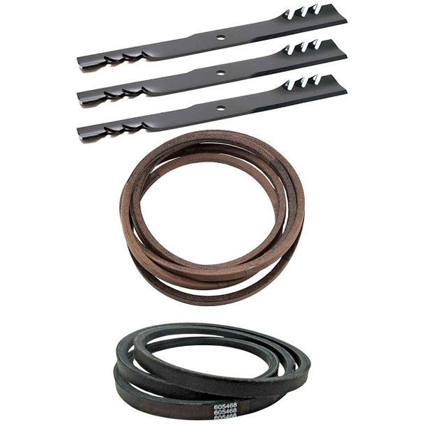 Hustler Fastrak SDX 60" Blades x3 & Belts Kit OEM (GAT-F-CW)