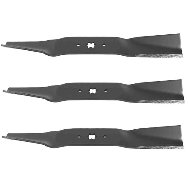 17-5/16" Blade Kit(3 Pack) Compatible With MTD OEM 942-0623 - 6 point star Center Hole