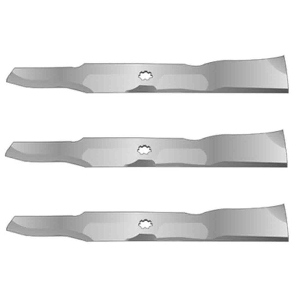18-5/8" Blade Kit(3 Pack) Compatible With JOHN DEERE OEM GX21380 - 7 point star Center Hole