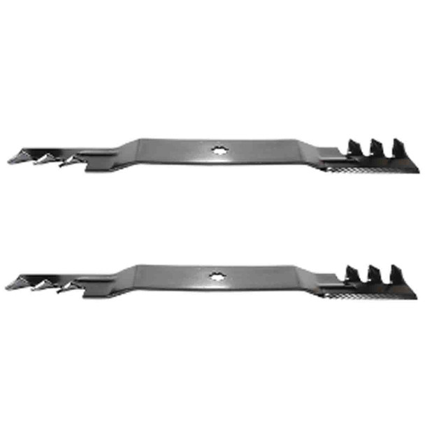 21-3/8" Blade Kit(2 Pack) Compatible With JOHN DEERE OEM AM137327 - 7 point star Center Hole
