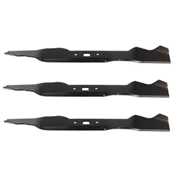19" Blade Kit(3 Pack) Compatible With CUB CADET OEM 942-0739 - Bow-Tie Center Hole