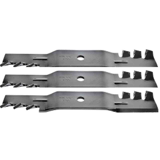 19-1/2" Universal Wide Heavy Duty Mulching Blade Kit(3 Pack) For Replace John Deere Blade M112991 - 11/16" Center Hole