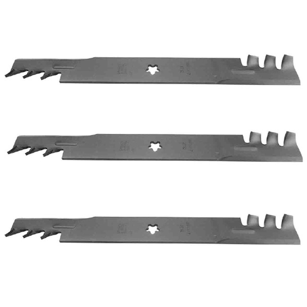 21" Blade Kit(3 Pack) Compatible With HUSQVARNA OEM 521981601 - 5 point star Center Hole