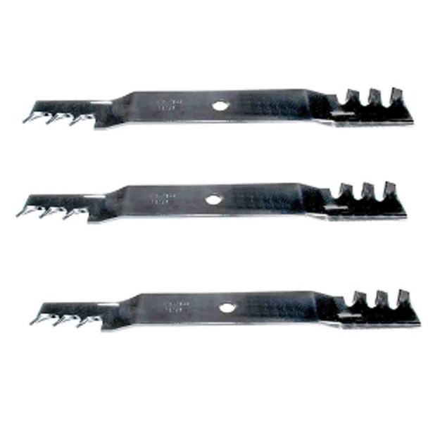 21-3/8" Universal Mulching Blade Kit(3 Pack) For Replace John Deere Blade M170642 - .800" Center Hole