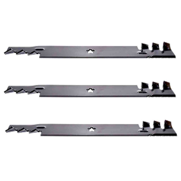 19-1/2" Universal Mulching Blade Kit(3 Pack) For Replace Husqvarna OEM Blade 532134148 - 5 Point Star Center Hole 19-1/2" Universal Mulching Blade Kit(3 Pack) For Replace Husqvarna OEM Blade 532134148 - 5 Point Star Center Hole