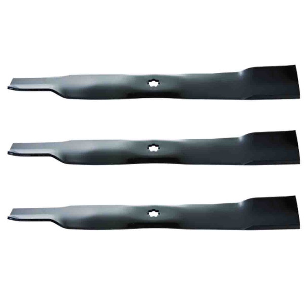 21-3/8" Oregon Blade Kit(3 Pack) Compatible With JOHN DEERE OEM AM137327 - 7 pt. star" Center Hole Diam. - Image 1 21-3/8" Oregon Blade Kit(3 Pack) Compatible With JOHN DEERE OEM AM137327 - 7 pt. star" Center Hole Diam. - Image 1