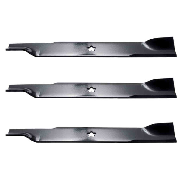 18" Oregon Blade Kit(3 Pack) Compatible With HUSQVARNA OEM 577240301 - 5 pt. star" Center Hole Diam. - Image 1