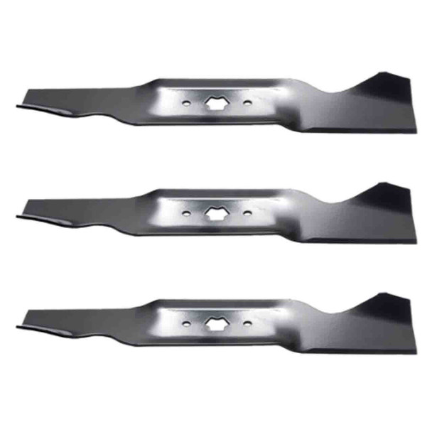 16-1/4" Oregon Blade Kit(3 Pack) Compatible With CUB CADET OEM 942-0644 - 5/8 6 pt. star" Center Hole Diam. - Image 1 16-1/4" Oregon Blade Kit(3 Pack) Compatible With CUB CADET OEM 942-0644 - 5/8 6 pt. star" Center Hole Diam. - Image 1