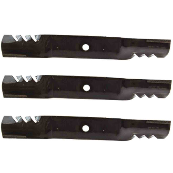 21-1/4" Universal OEM 597-601 Oregon Blade Kit(3 Pack) 7/8" Center Hole 3" Width 0,164" Thickness 1" Air Lift - Image 1