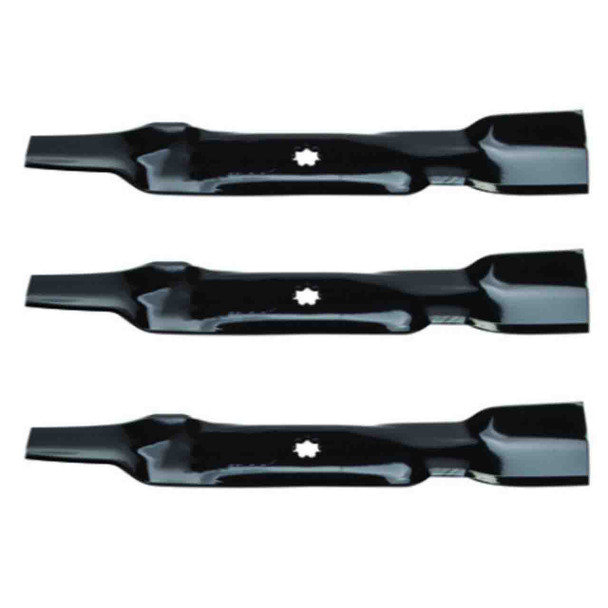 17-1/16" Oregon Blade Kit(3 Pack) Compatible With JOHN DEERE OEM GX21785 - 7 pt. Star" Center Hole Diam. - Image 1