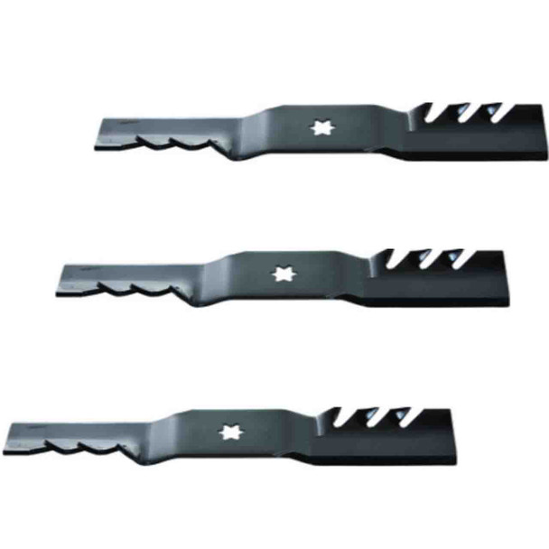 23-1/4" Oregon Blade Kit(3 Pack) Compatible With CUB CADET OEM 942-04361 - 5/8 6 Pt. Star" Center Hole Diam. - Image 1