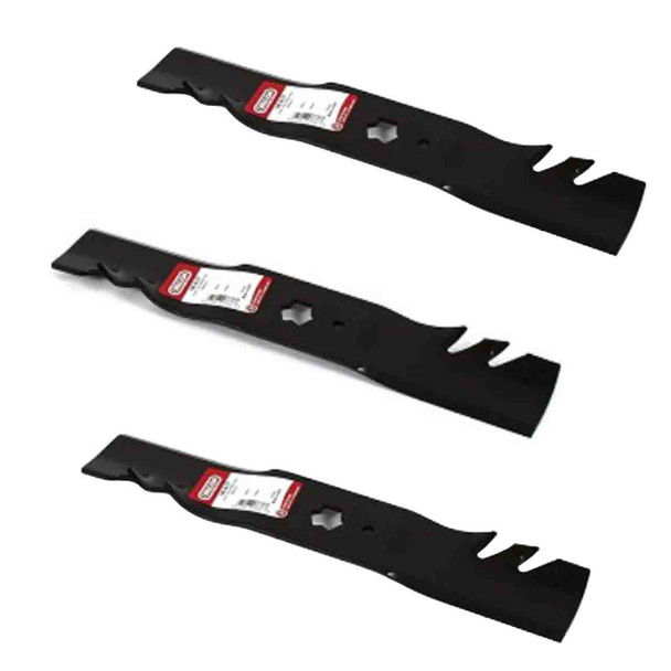 14-7/8" Oregon Blade Kit(3 Pack) Compatible With CUB CADET OEM 742-04124-X - 5/8 6 pt. star" Center Hole Diam. - Image 1 14-7/8" Oregon Blade Kit(3 Pack) Compatible With CUB CADET OEM 742-04124-X - 5/8 6 pt. star" Center Hole Diam. - Image 1