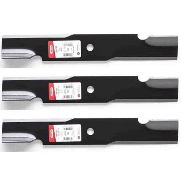 14-3/4" Oregon Blade Kit(3 Pack) Compatible With ARIENS OEM 04265400 - 5/8" Center Hole Diam. - Image 1 14-3/4" Oregon Blade Kit(3 Pack) Compatible With ARIENS OEM 04265400 - 5/8" Center Hole Diam. - Image 1