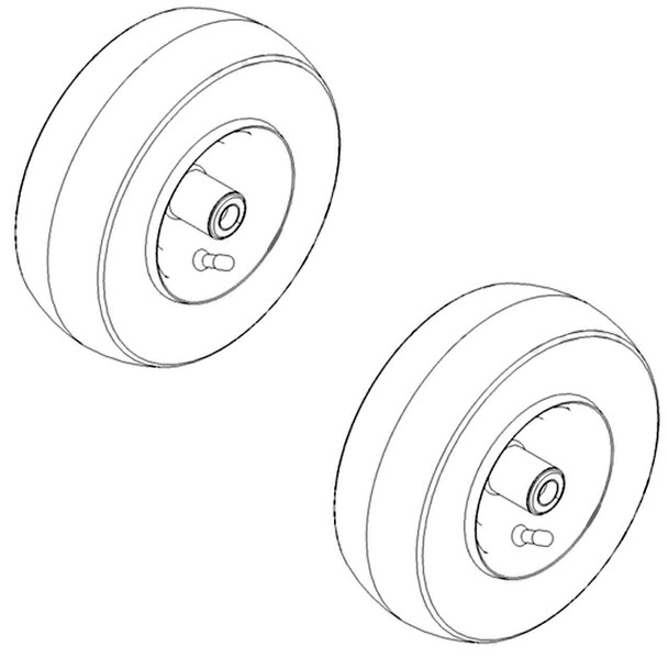 Front Tire Kit For TIMECUTTER TORO Mower Model 75841 IMAGEN Front Tire Kit For TIMECUTTER TORO Mower Model 75841 IMAGEN