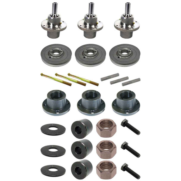 Complete Spindle Kit With Pulleys For Scag Turf Tiger II 60" Model STTII61GB-25KBD