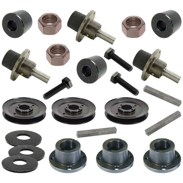 Complete Spindle Kit With Pulleys For Scag V-Ride II  61" Model SVRII61V-26CVEFI