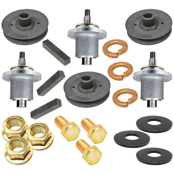 Complete HD Spindle Kit With Pulleys For Scag Hydro Drive 61" Model SWZT61H-22FSE