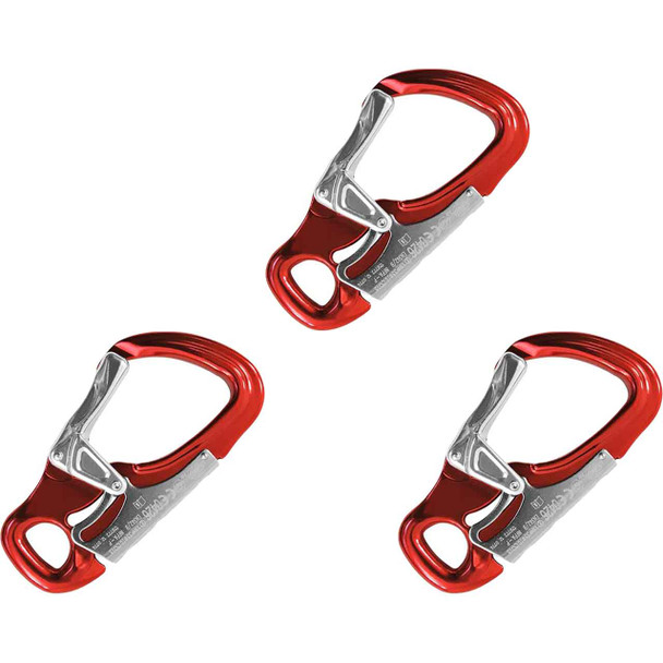 Red 7150X0RPPKK / 71500RPX2KK TANGO Fixed-Eye Snaphook (3-Pack) From KONG