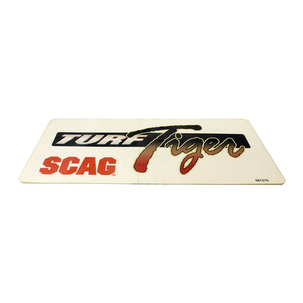 Scag OEM 481570 - DECAL, TURF TIGER - Scag Original Part - Image 1 Scag OEM 481570 - DECAL, TURF TIGER - Scag Original Part - Image 1