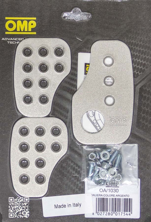 3 Pedal Set Smooth Aluminium