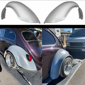 F100F 1949-1977 VW Beetle and 1971-1979 VW Super Beetle FLARED 3" Wider Than Stock Rear Fenders, Smooth No Indention For Tail Lights-PAIR 3" WIDER F100F 1949-1977 VW Beetle and 1971-1979 VW Super Beetle FLARED 3" Wider Than Stock Rear Fenders, Smooth No Indention For Tail Lights-PAIR 3" WIDER