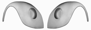 F500S 1949-1977 VW Beetle Stock Front Fenders, Indentions are for 6 Volt Headlight Size-PAIR 