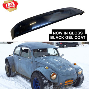 VWV1002 1949-1977 VW Beetle and 1971-1972 VW Super Beetle Smooth Sunvisor Baja street visor gloss black VWV1002 1949-1977 VW Beetle and 1971-1972 VW Super Beetle Smooth Sunvisor Baja street visor gloss black