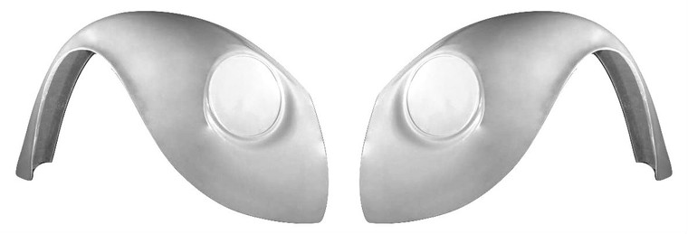 F700F 1971-1979 VW Super Beetle FLARED 1 1/2" Wider Than Stock Front Fenders, Indentions are for 1967 and Up Stock Headlights-PAIR 