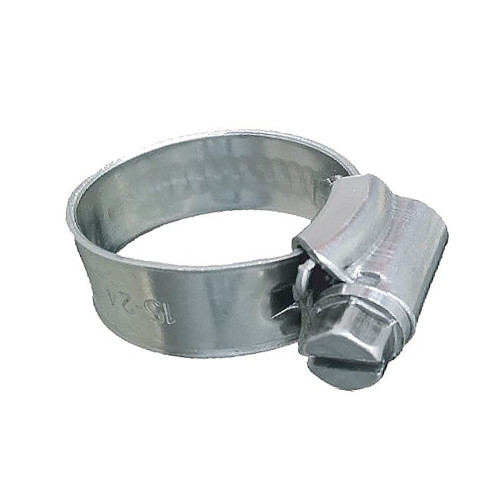 Trident Marine 316 SS Non-Perforated Worm Gear Hose Clamp - 3\/8" Band - (1-1\/16"  1-1\/2") Clamping Range - 10-Pack - SAE Size 16 [705-1001]