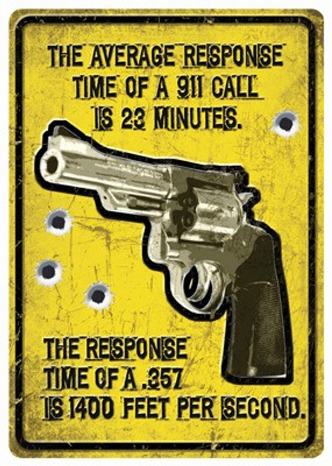 Rivers Edge Average Response - Time Tin Sign 12"x17"